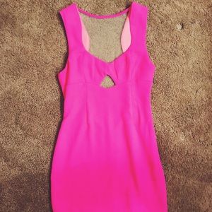 Bright pink mini/cool back